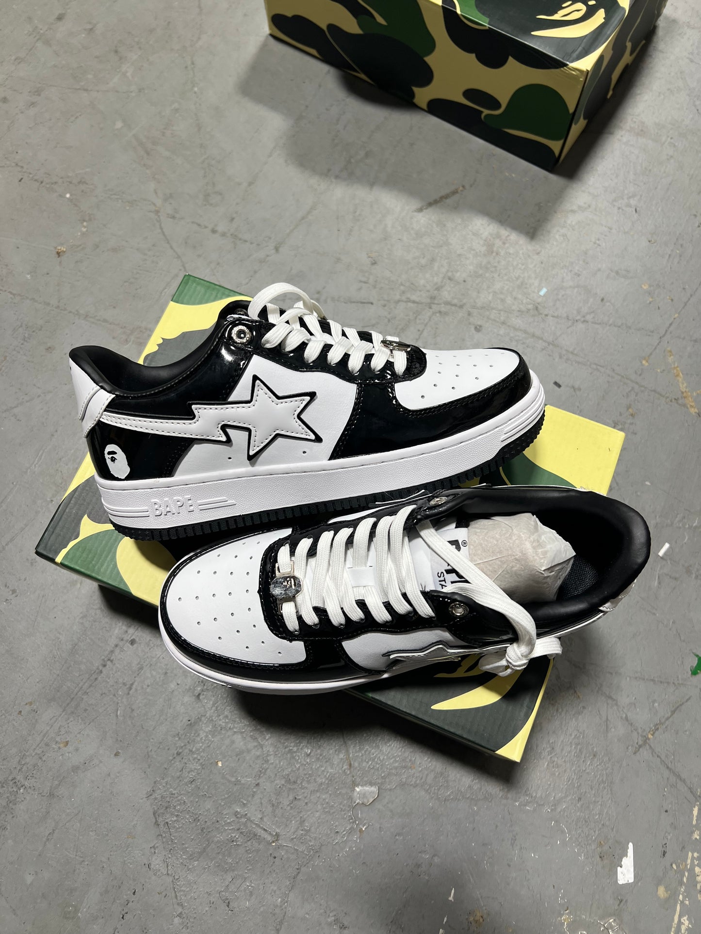 BapeSta White and Black