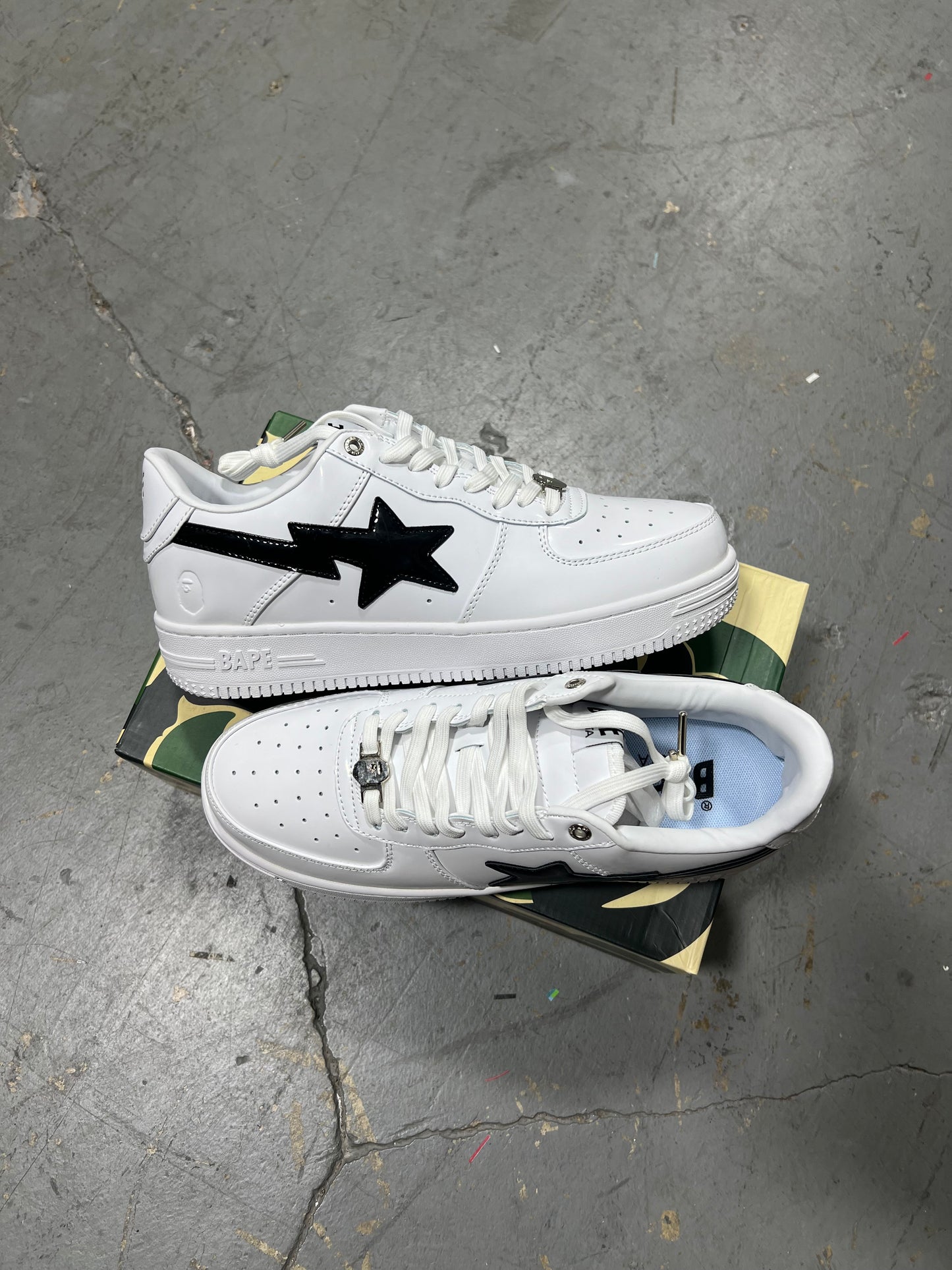 BapeSta White and Black Star