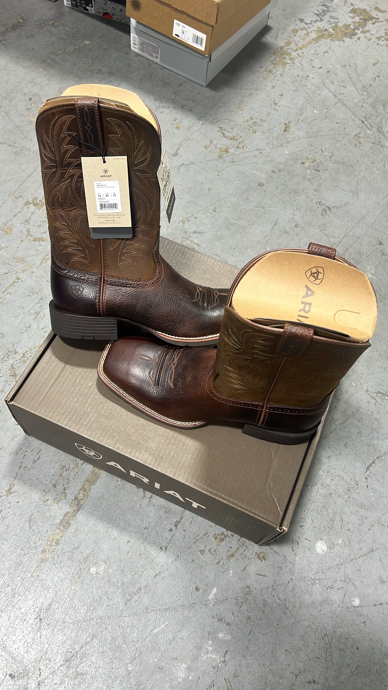 Arait Mens Boot Sport Western Dark Brown